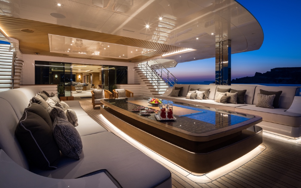 interior of a superyacht