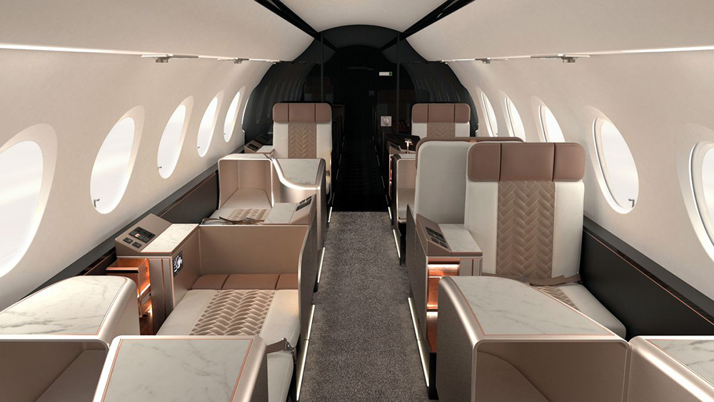 New Private Jet Design Converts Every Seat To A Bed