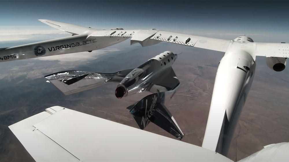 Watch The Virgin Galactic Spaceship At The Edge Of Space