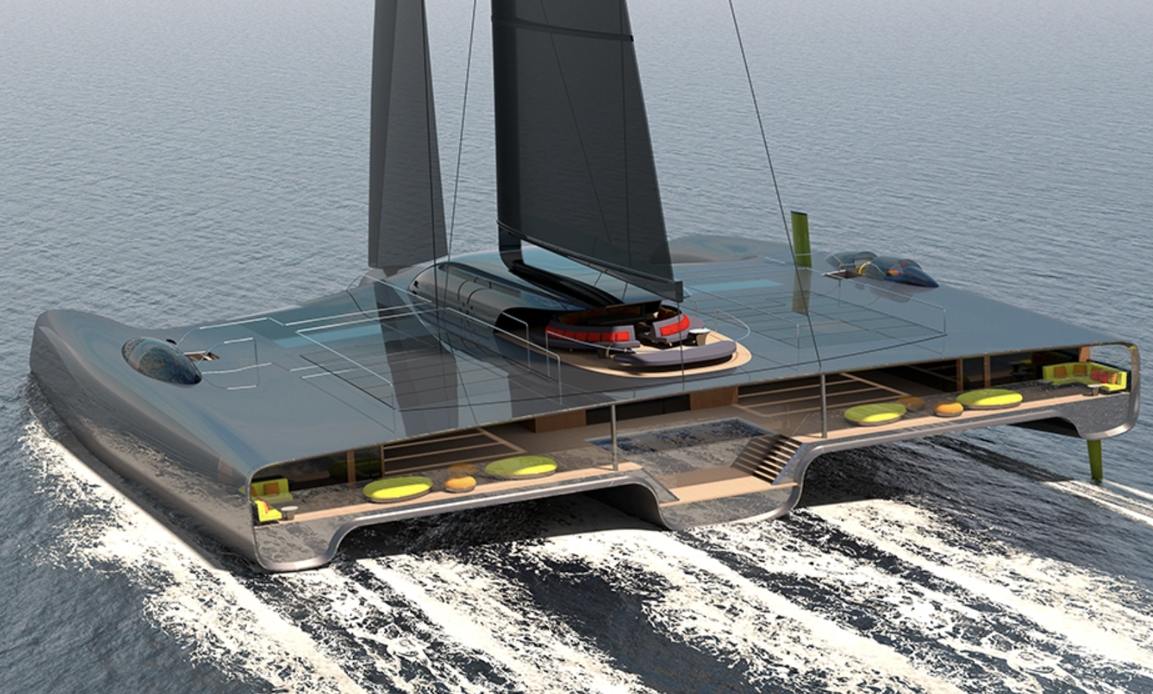 Onboard This Solar-Electric Trimaran Concept